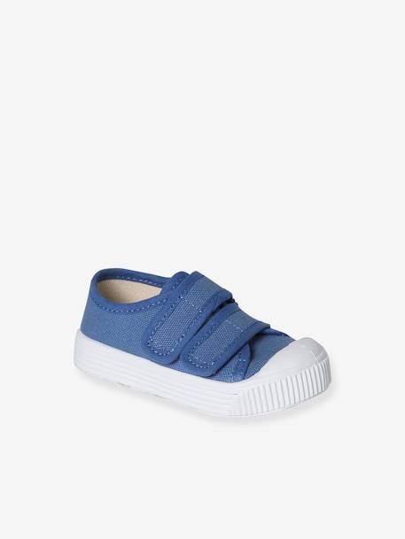 Baskets scratchées en toile bébé - Fabriquées en France indigo+marine - vertbaudet enfant 