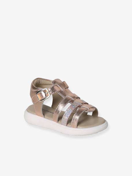 Sandales multi-brides en cuir bébé lot rose - vertbaudet enfant 
