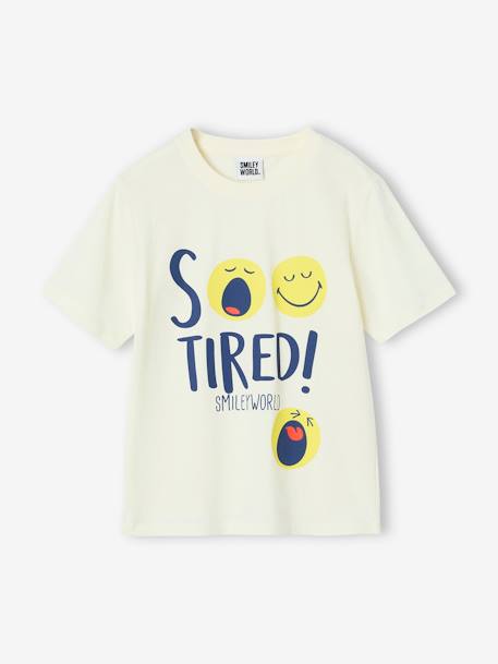 Pyjashort Smiley World so tired bleu chambray - vertbaudet enfant 
