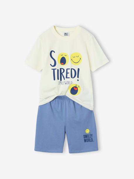 Pyjashort Smiley World so tired bleu chambray - vertbaudet enfant 