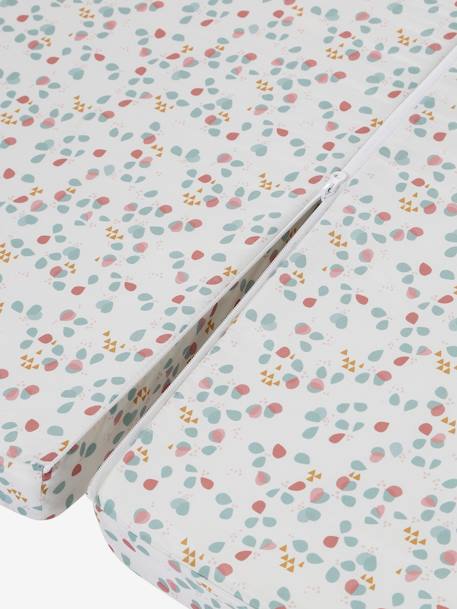 Tapis de motricité pliable et déhoussable beige+jaune+vert sauge - vertbaudet enfant 