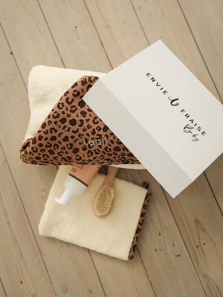 Cadeauset badjas en washandje ENVIE DE FRAISE ecru - vertbaudet enfant 