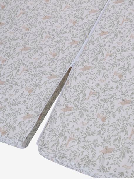 Tapis de motricité pliable et déhoussable beige+jaune+vert sauge - vertbaudet enfant 