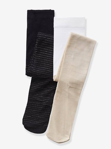 Fille-Lot de 2 collants fille spécial fête en polyamide