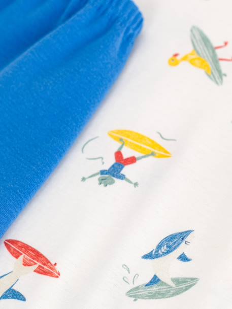 Pyjamacourt enfant motifs surfeurs blanc - vertbaudet enfant 