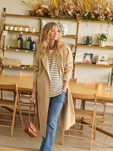 Dragende trenchcoat van gerecycled polyester ENVIE DE FRAISE beige - vertbaudet enfant 