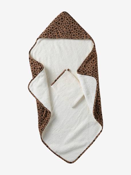 Cadeauset badjas en washandje ENVIE DE FRAISE ecru - vertbaudet enfant 