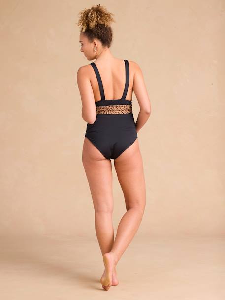 Maillot de bain de grossesse et allaitement réversible léopard beige - vertbaudet enfant 