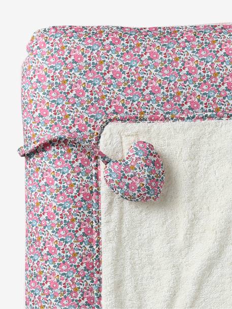 Housse matelas à langer en tissu Liberty rose pâle - vertbaudet enfant 