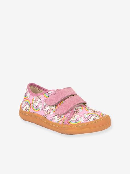 Sneakers voor jongens BAREFOOT CANVAS FRODDO antraciet+rozen - vertbaudet enfant 
