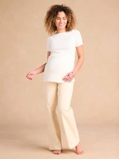 Vêtements de grossesse-Pantalon-Jean de grossesse large bandeau seamless