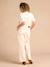 Weite Latzhose für die Schwangerschaft ENVIE DE FRAISE ecru - vertbaudet enfant 