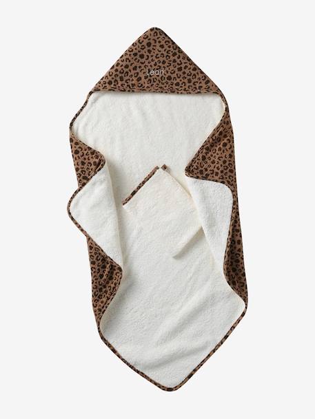 Cadeauset badjas en washandje ENVIE DE FRAISE ecru - vertbaudet enfant 