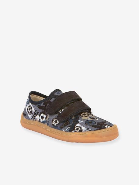 Baskets pieds nus pour garçons BAREFOOT CANVAS froddo anthracite+rose - vertbaudet enfant 