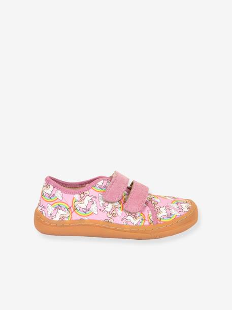 Baskets pieds nus pour garçons BAREFOOT CANVAS froddo anthracite+rose - vertbaudet enfant 