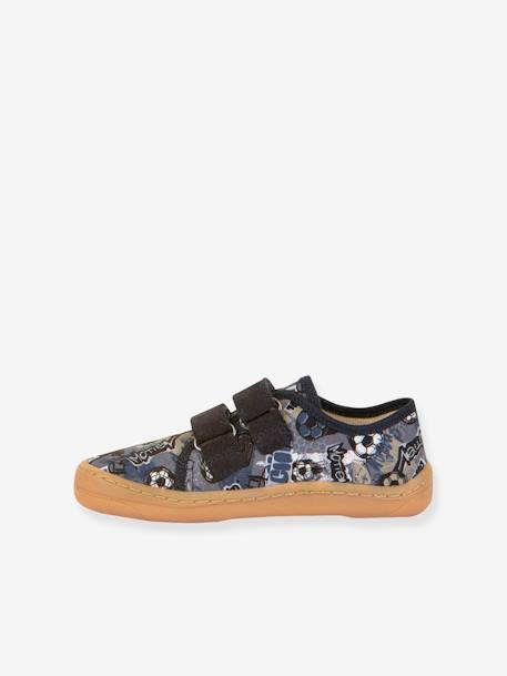 Sneakers voor jongens BAREFOOT CANVAS FRODDO antraciet+rozen - vertbaudet enfant 