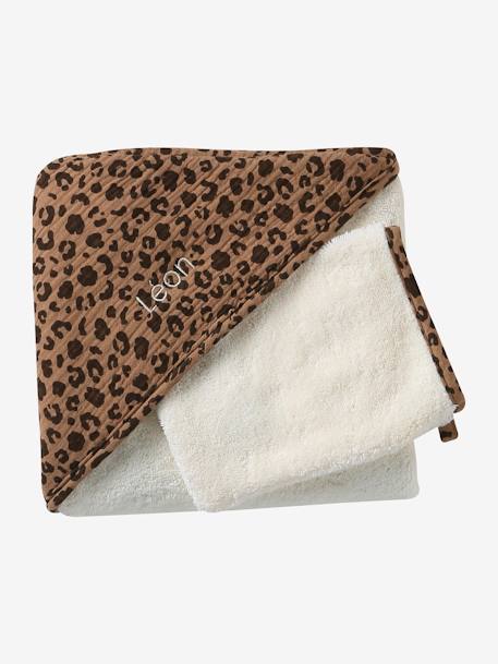 Cadeauset badjas en washandje ENVIE DE FRAISE ecru - vertbaudet enfant 