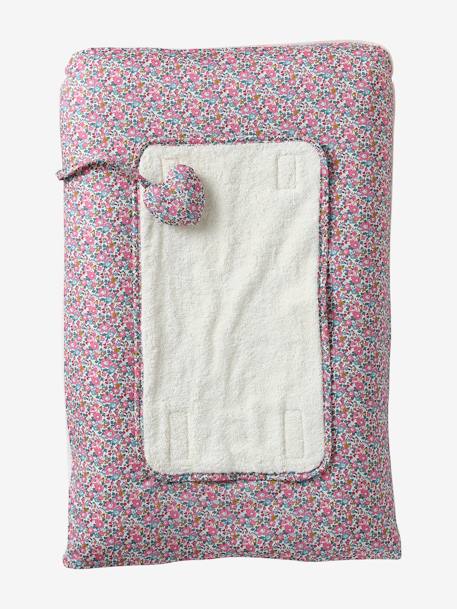 Matrashoes voor aankleedkussen in Liberty ENVIE DE FRAISE lichtroze - vertbaudet enfant 