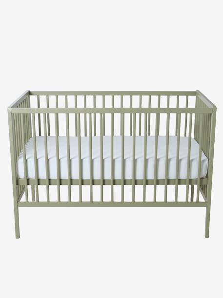 Lit bébé Cocoon bois+noyer+vert - vertbaudet enfant 