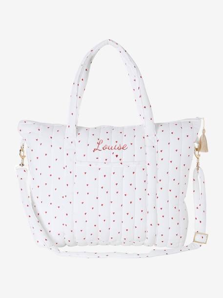 Sac à langer en gaze de coton Plume beige imprimé+blanc imprimé+IVOIRE IMPRIME+ivoire végétal+vanille - vertbaudet enfant 