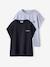 Lot de 2 T-shirts manches courtes fille anthracite - vertbaudet enfant 