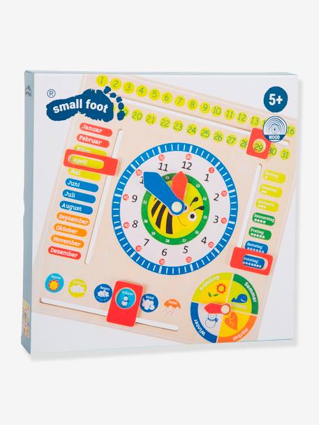 Educatief bord HORLOGE & SEIZOENEN van hout voor kinderen SMALL FOOT® meerkleurig - vertbaudet enfant 