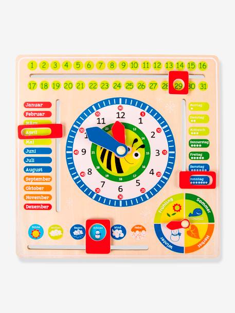 Educatief bord HORLOGE & SEIZOENEN van hout voor kinderen SMALL FOOT® meerkleurig - vertbaudet enfant 
