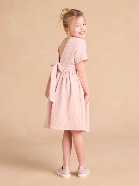 Robe de cérémonie fille matchy matchy capsule mère/fille rose poudré - vertbaudet enfant 
