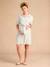 Robe chemise à larges rayures grossesse et allaitement en gaze de coton vert sauge - vertbaudet enfant 