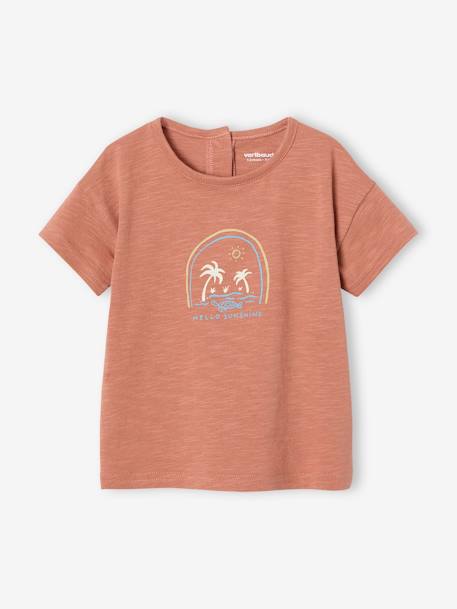 Babysweater met strandmotief terracotta - vertbaudet enfant 