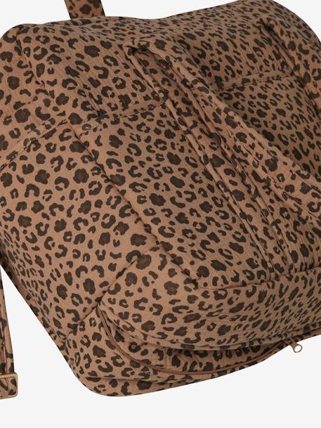 Sac à langer évolutif 24 ou 48h léopard personnalisable beige - vertbaudet enfant 
