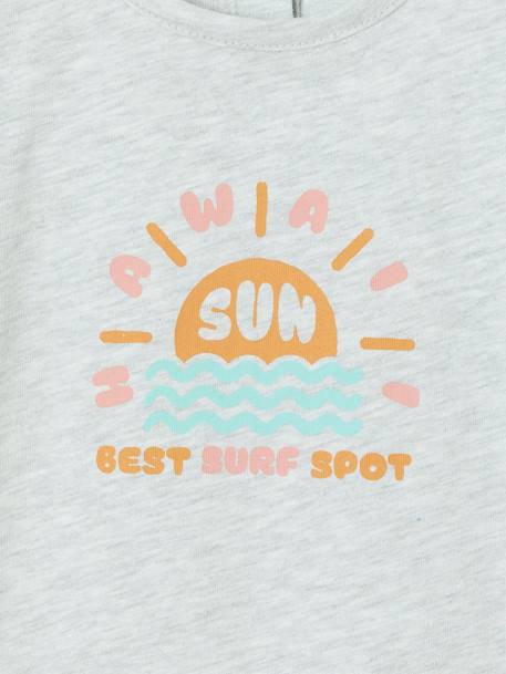 T-shirt met Hawai-print voor baby gemêleerd grijs - vertbaudet enfant 