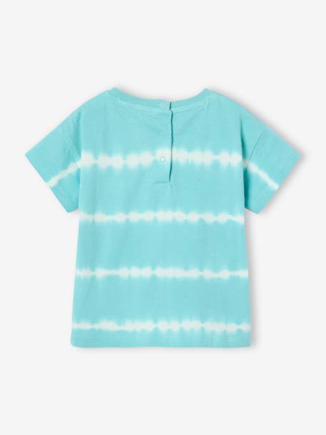 T-shirt met tie-dye effect baby turquoiseblauw - vertbaudet enfant 