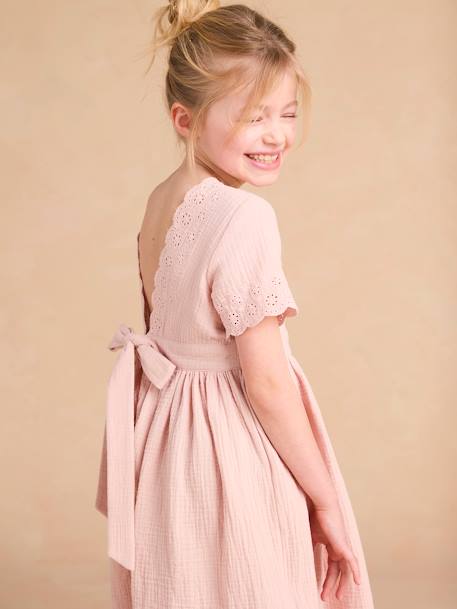 Robe de cérémonie fille matchy matchy capsule mère/fille rose poudré - vertbaudet enfant 