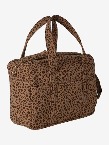 Sac à langer évolutif 24 ou 48h léopard personnalisable beige - vertbaudet enfant 