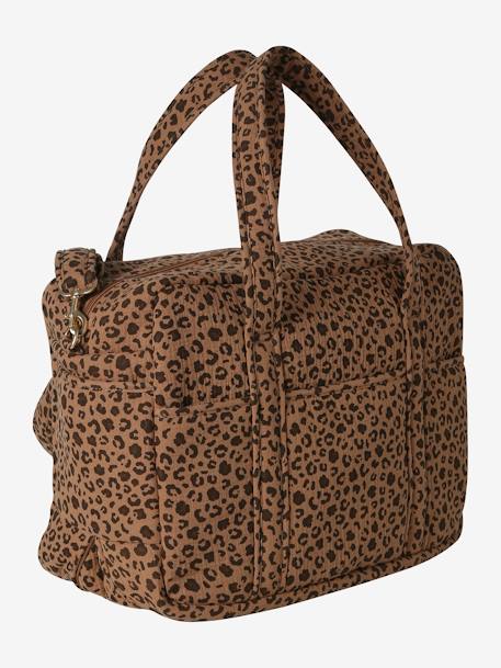 Sac à langer évolutif 24 ou 48h léopard personnalisable beige - vertbaudet enfant 