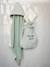 Coffret cadeau naissance cape de bain réversible personnalisable et gant vert sauge - vertbaudet enfant 