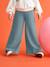 Pantalon fille large en velours anthracite+bleu grisé+chocolat+écru+kaki+marron+mauve+prune+rose - vertbaudet enfant 