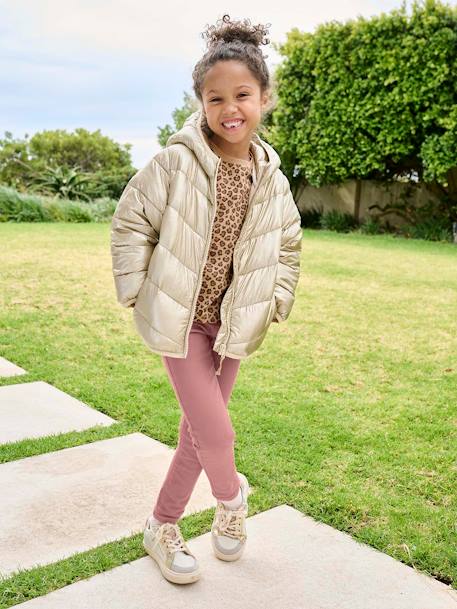 Gekleurde tregging Basics voor meisjes marineblauw+rouge+saliegroen - vertbaudet enfant 