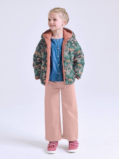 Fille-Manteau, veste-Doudoune fille légère réversible 