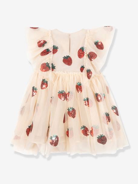 Robe à volants et sequins Yvonne rose - vertbaudet enfant 