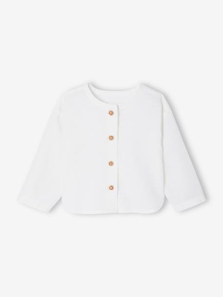Ensemble bébé naissance cérémonie chemise salopette en lin et coton argile - vertbaudet enfant 
