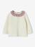 Ensemble naissance 2 pièces en tricot détail tissu Liberty écru - vertbaudet enfant 