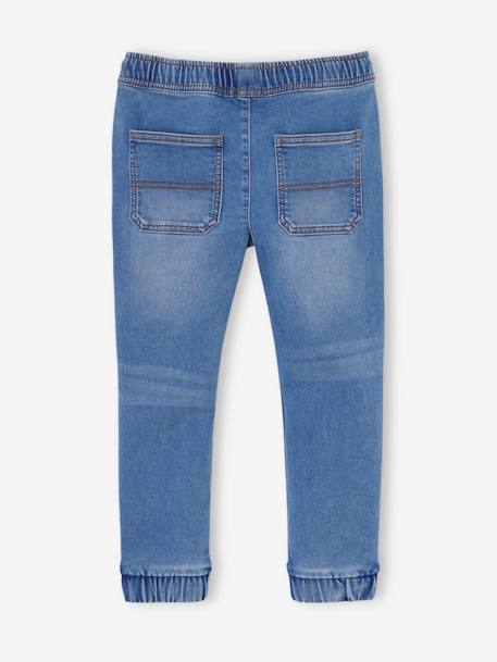 Pantalon jogger en denim effet molleton facile à enfiler garçon double stone+stone - vertbaudet enfant 