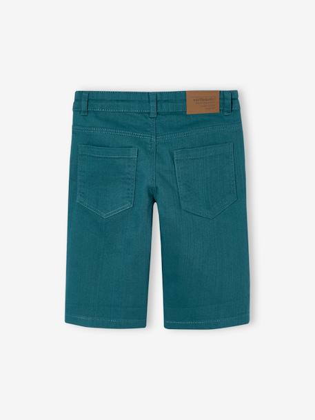 Bermuda couleur garçon en toile vert sapin+VERT SAUGE - vertbaudet enfant 