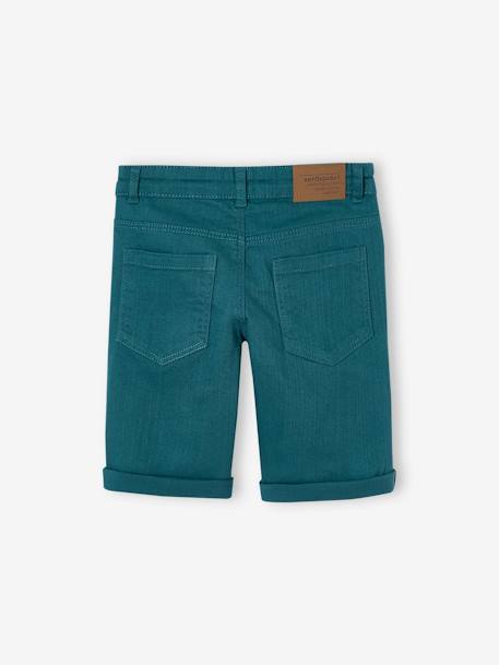 Bermuda couleur garçon en toile vert sapin+VERT SAUGE - vertbaudet enfant 