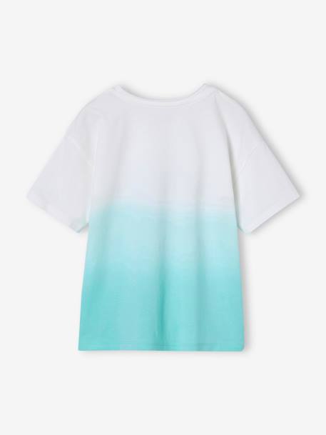 Jongensshirt Dip & Dye blauwgroen - vertbaudet enfant 