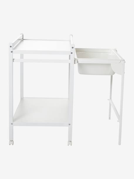 Table à langer avec baignoire intégrée MagicTub BLANC+NATUREL/BLANC - vertbaudet enfant 