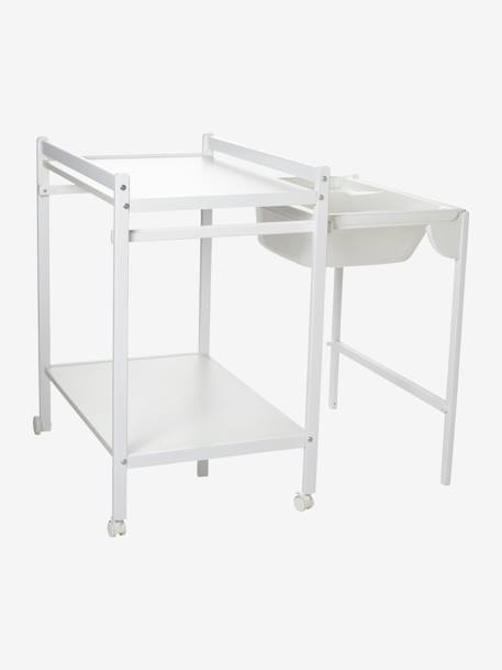 Table à langer avec baignoire intégrée MagicTub BLANC+NATUREL/BLANC - vertbaudet enfant 
