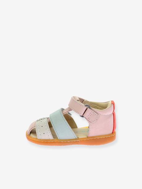 Sandales cuir bébé Bazar rose - vertbaudet enfant 